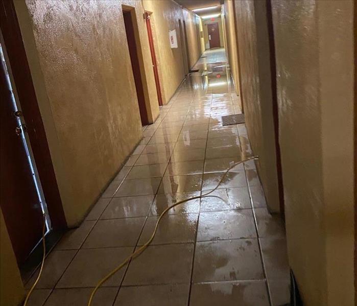 Flooded hall from A/C leak